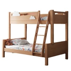 Bunk children bed with drawers assembly