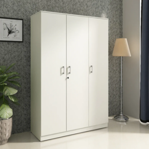 Three door wardrobe assembly