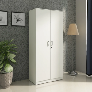 Double door wardrobe assembly