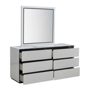 Dressing cabinet assembly above 4 drawers