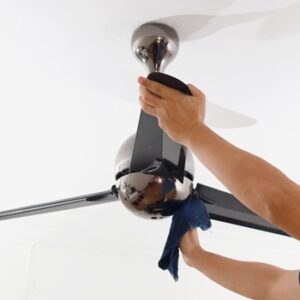Ceiling fan cleaning