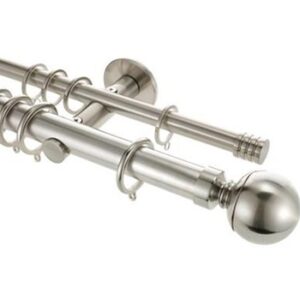 Curtain double rod installation